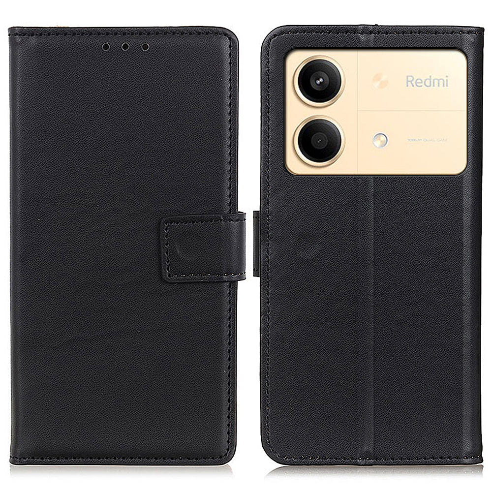 For Xiaomi Redmi Note 13R Pro 5G Leather Wallet Case Protective Phone Cover - Black For Xiaomi Redmi Note 13R Pro 5G Leather Wallet Case Protective Phone Cover - Black